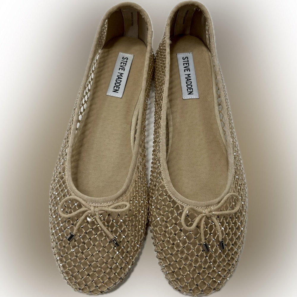 Steve Madden Blush Embellished Ballet Flats NIB